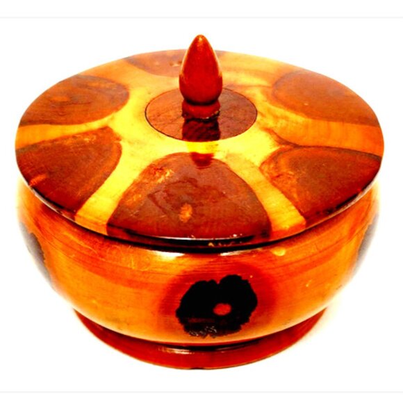 Brazilian Handcrafted Wood Trinket Box By Carlos Zipperer Sobr C1920s - Picture 2 of 5